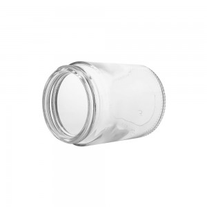 Clear Straight-Sided Glass Jars – 5 oz (Gold Metal Lid)