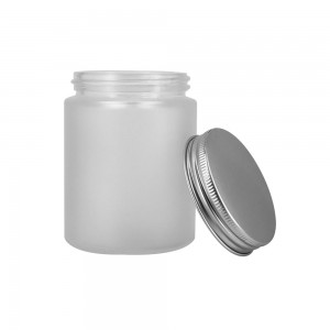Clear Straight-Sided Glass Jars – 5 oz (Gold Metal Lid)