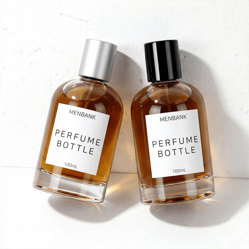 Clear Unique Design Glass Perfume Bottles 