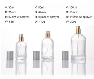30ml 50ml 100ml Unique Design Glass Perfume Bottles with Cap & Box | Minimalist Fragrance Packaging for OEM/ODM
