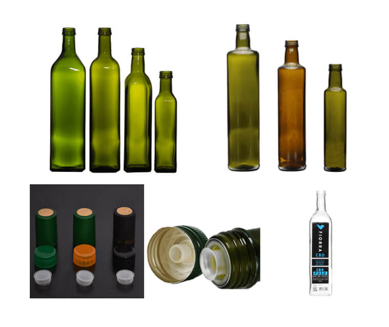 Olive Glass Oil Bottle Closure