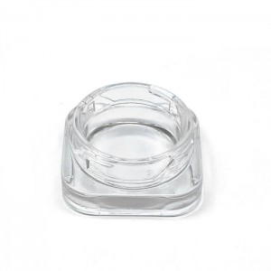 5g Frost Cube Split Qube small rosin jars with Black Childproof Lid