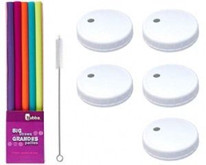 Colorful 70mm and 86mm Plastic Mason Jar with Hole for Drinking