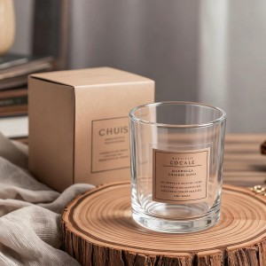10OZ Glass Candle Jar with Bamboo Lid – Candle Vessel | Glass Jar for Candle Making | Empty Glass Candle Jar Wholesale