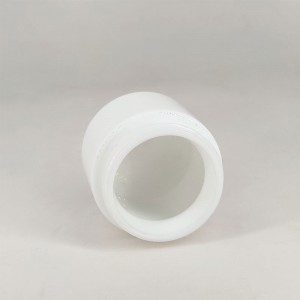 Custom 2oz Opal White Glass Jar with Childproof Lid