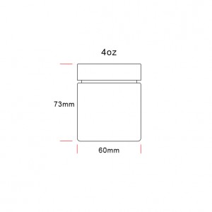 4oz Clear Glass Jar for Flower Cannabis Packaging