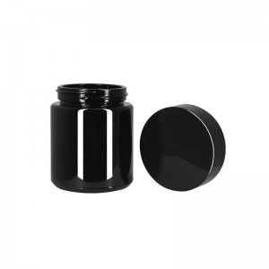 7g/4oz-High-End-Unti-UV-Black-Child-Resistant-Glass-Jar-Flower-Packaging