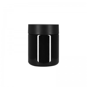 7g/4oz-High-End-Unti-UV-Black-Child-Resistant-Glass-Jar-Flower-Packaging