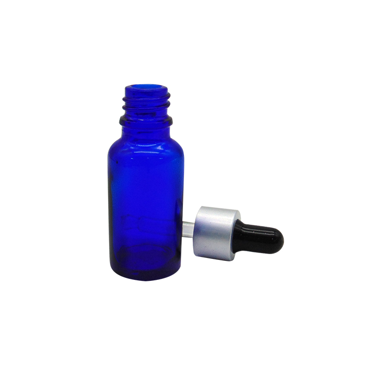 20ml cobalt blue glass bottle