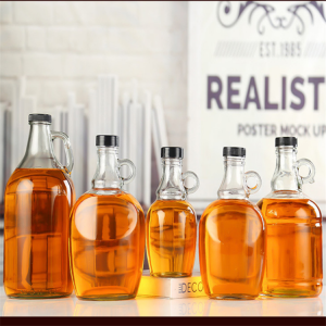 500ml Flint Glass Syrup Oil Bottle with Loop Handle