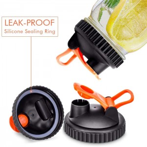 Plastic Flip Top Lid for Wide Mouth Mason Jar