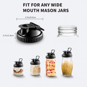 Plastic Flip Top Lid for Wide Mouth Mason Jar