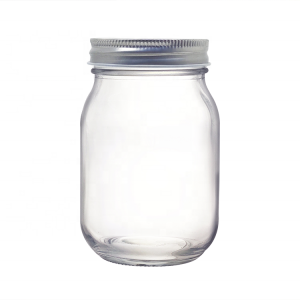 Regular Mouth 16OZ Glass Mason Jar with Lid for Honey Jam