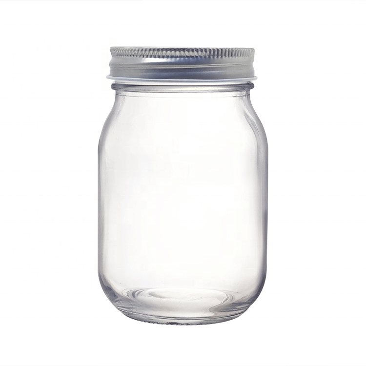 Regular Mouth 16OZ Glass Mason Jar with Lid for Honey Jam Featured Image