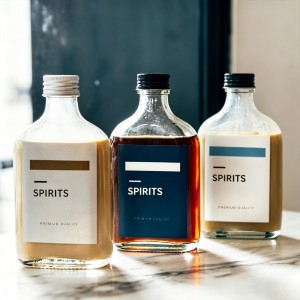 Hot Sale for Glass Whiskey Bottle – 200ml Clear Flat Glass Spirit Bottle with Metal Lid – Menbank