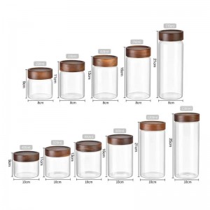 8oz Glass Jar for Coffee with Wooden Lid | Wholesale Glass Storage Jar