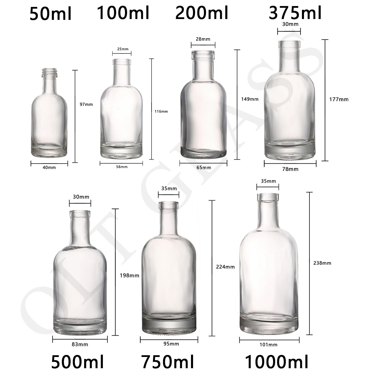 Glass-liquor bottle