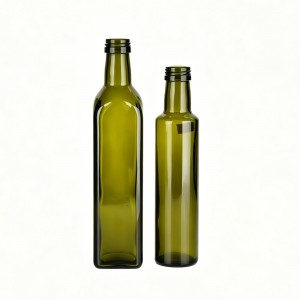 Thick Wall Food-Grade Premium Glass Olive Oil bottle – 250ml 500ml 750ml Green Glass Marasca Olive Oil Bottle – Menbank