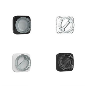 7g Dab Cube Split Glass Conentrate Jar with Black Children Resistant Lid