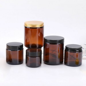 4oz 6oz 8oz 12oz Amber Straight-Sided Glass Candle Jars with Lid Wholesale Candle Containers for Luxury & Custom Candle Packaging