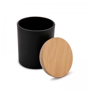 10 oz Frosted Glass Candle Jars in Black