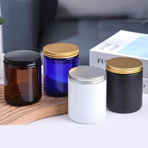 8oz Wide Mouth Matte Black Glass Jars-70-400 Neck