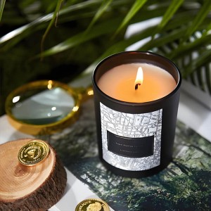 10 oz Frosted Glass Candle Jars in Black
