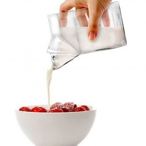 Creative Glass Novelty Milk Coffee Juice Cartons Creamer