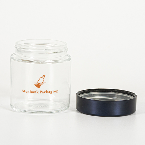 Professional China 2oz Jar – Smell Proof Clear Glass Jar with Child Resistant Lid – Menbank Featured Image