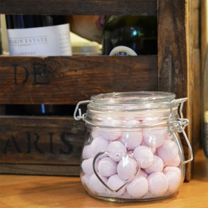 Heart Design 500ml Clip Top Glass Storage Preserving Jars