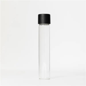 Glass Pre-Roll Tubes with Black CR Cap