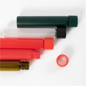 Glass Pre-Roll Tubes with Black Child Resistant Cap