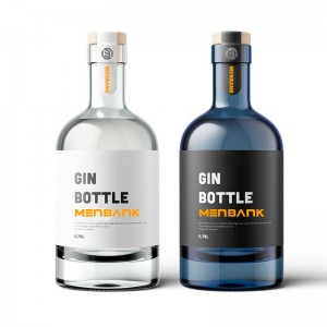 750ml Flint Clear Nordic Spirits Bar Top Glass Bottle