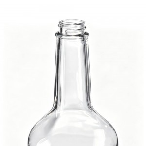 32OZ Clear Long Neck Glass Liquor Mixer Bottle with Tamper Evident Cap