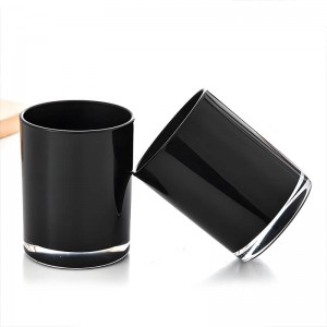 8oz / 10oz / 12oz Empty Luxury Black Glass Candle Jars with Lid | Premium Candle Containers | OEM/ODM Custom Packaging