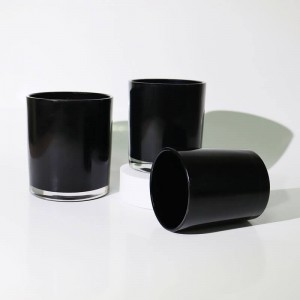 8oz / 10oz / 12oz Empty Luxury Black Glass Candle Jars with Lid | Premium Candle Containers | OEM/ODM Custom Packaging