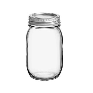 400ml 16OZ Clear Glass Mason Jar with Handle for Beer Drinking – Menbank