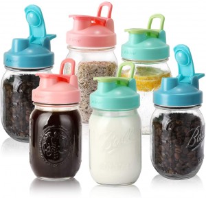 Plastic Flip Top Lid for Wide Mouth Mason Jar