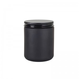 8oz Wide Mouth Matte Black Glass Jars-70-400 Neck