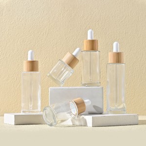 30ml 40ml 50ml 60ml 80ml 100ml 120ml Matte Frosted Glass Dropper Bottles with Bamboo Lid or Plastic Cap | Custom Essential Oil & Skincare Packaging