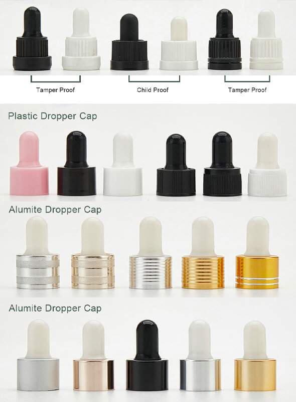 Multiple Lid Options for  dropper bottles (2)