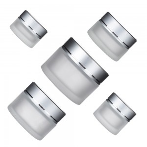 MBK Packaging 30ml Frost Face Cream Glass Jar with Metal Lid