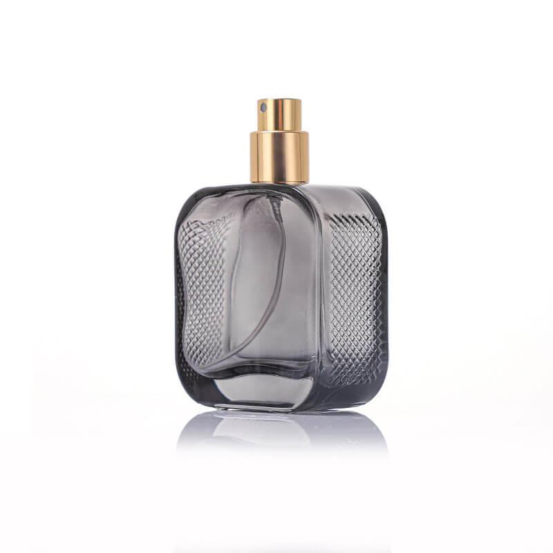 50ml Gray Flat Square Perfume Bottle