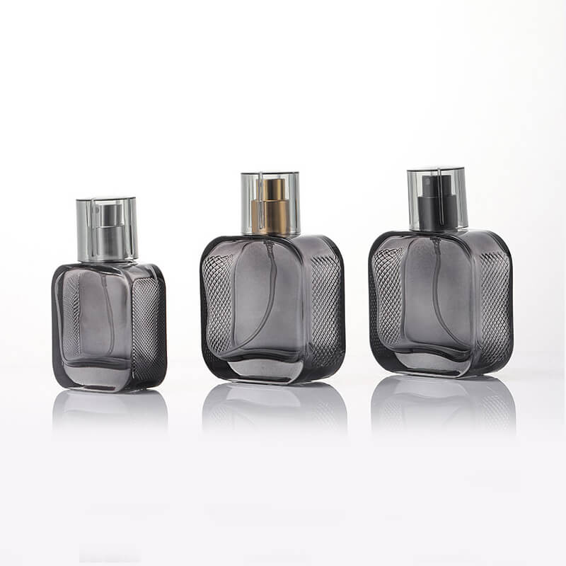 30ml 50ml 100ml Gray Flat Square Perfume Bottle