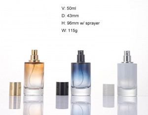 50ml Unique Gradient Glass Perfume Bottle with Box | Luxury Custom Fragrance Packaging