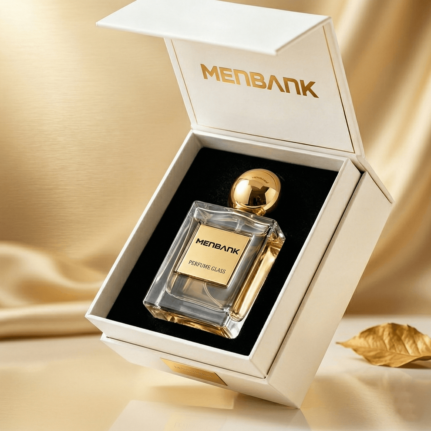 Clear Rectangular Perfume Bottle with Box