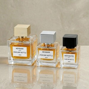 30ml 50ml 100ml Square Fragrance Bottle with Sprayer & Cap | Clear Glass Perfume Packaging Supplier for Custom Brands