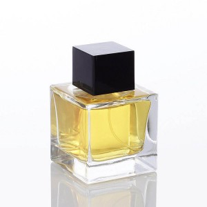 30ml 50ml 100ml Square Fragrance Bottle with Sprayer & Cap | Clear Glass Perfume Packaging Supplier for Custom Brands