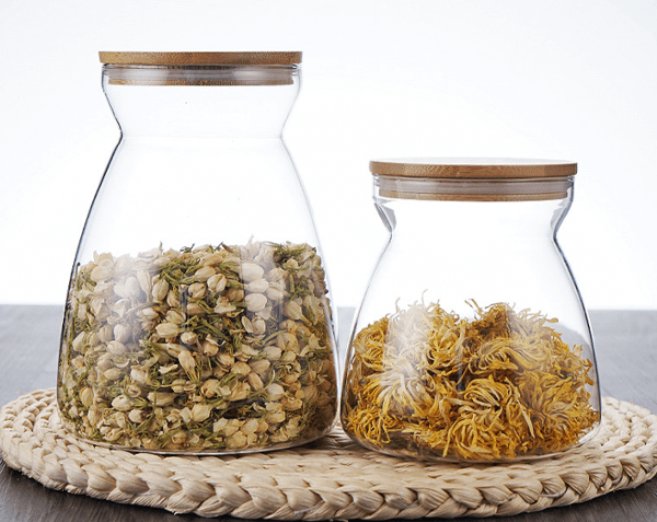 Best Price on Small Glass Jar – 1000ml Glass Kitchen Storage Jar Canister with Bamboo Lid – Menbank