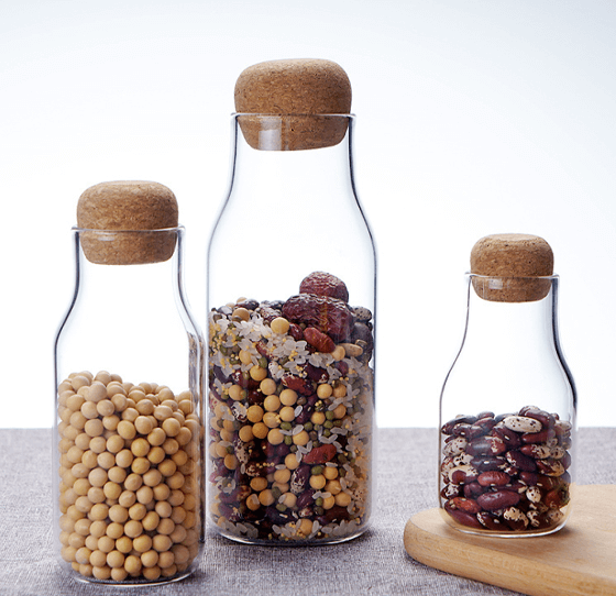 Custom Borosilicate Glass Food Storage jar Container with Cork Featured Image